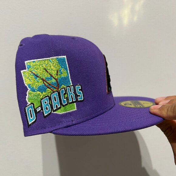 Arizona Diamondbacks MLB Stateview Purple Fitted Hat - New - Picture 2 of 5
